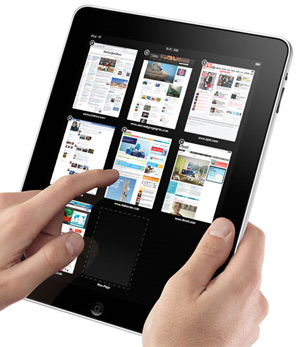 Most popular toushcreen tablet - the Apple iPad