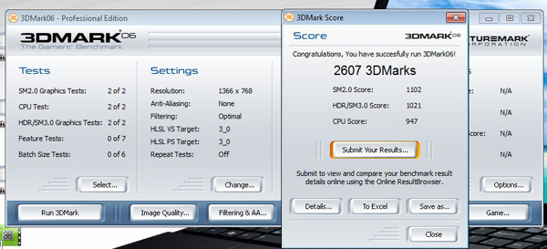 3Dmark 2006 native - 1366 x 768