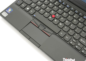 Chiclet style keyboard and trackpad+trackball - some of the best in its class
