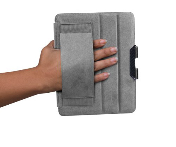 The hand strap makes it easier to carry the tablet around