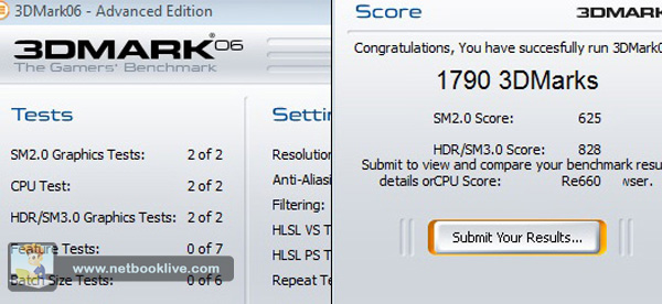 3Dmark 06 default - 1024 x 768 px resolution