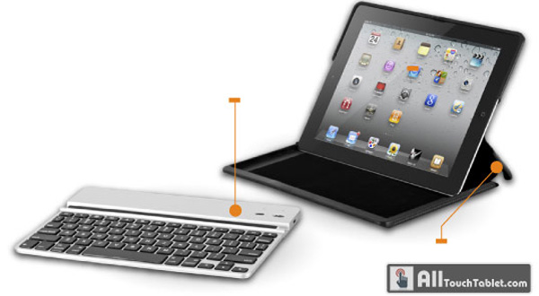 You can use the keyboard as far as 10 feet from the iPad 2