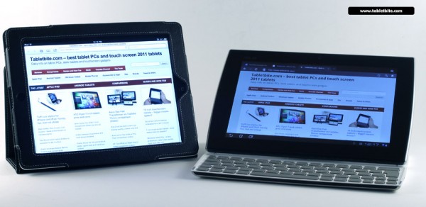 The Browser is better on Android, but Tabletbite.com looks great on both these tablets