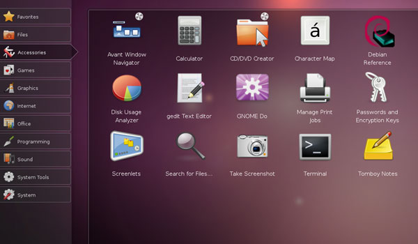 Ubuntu Netbook Remix has a simple and sleek interface