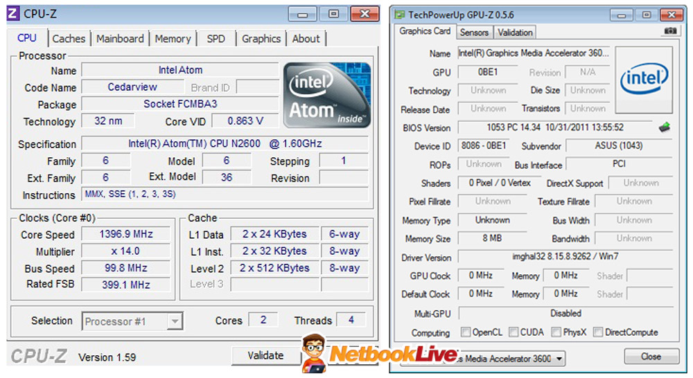 Intel Atom N550 vs. N450 : 7Zip Benchmarks, Dual Core vs. Single