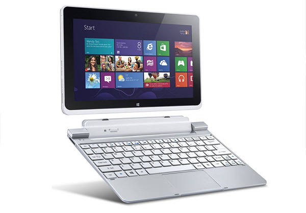 The Acer Iconia W550 is sleek and comes with a docking station