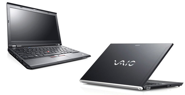 The Lenovo X230 and the Sony Vaio Z - the no-limit-spending options