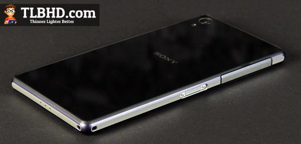 Glass coevers the back of the Sony Xperia Z2
